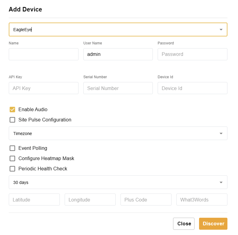 EagleEye GC-X-ONE Configuration
